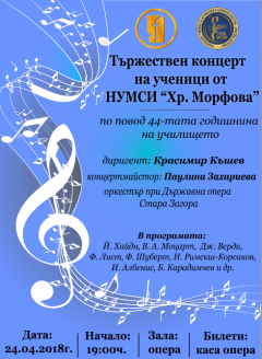 Празничен концерт на възпитаници на НУМСИ